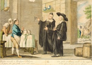 Priester Arlotto, von Carlo Lasinio (1759-1838), kolorierte Gravur von Carlo Lasinio