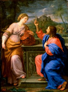 Christus und die Samariterin am Jakobsbrunnen von Carlo Maratta
