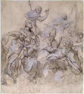 Skizze eines Freskos für die Kirche Santa Maria del Popolo in Rom von Carlo Maratta