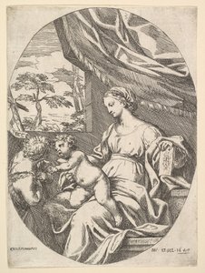Die Jungfrau und das Kind mit dem jungen Heiligen Johannes dem Täufer von Carlo Maratta or Maratti