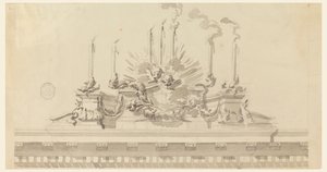 Design für die Dekoration einer Zeremonie von Carlo Marchionni