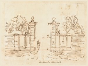 Entwurf für ein Tor einer Villa von Carlo Marchionni