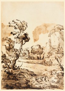 Zeichnung, Eine pastorale Landschaft, 1760–1780