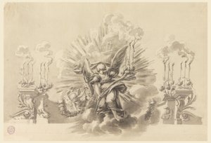 Zeichnung, Entwurf für eine zeremonielle Dekoration, ca. 1760 von Carlo Marchionni