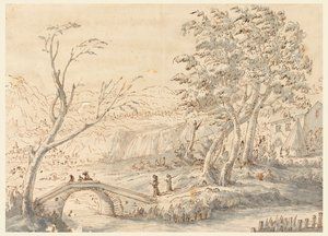Landschaft mit Brücke von Carlo Marchionni