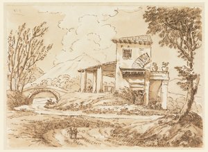 Landschaft mit Villa