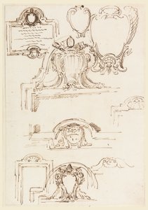 Neun Skizzen für Tablettenrahmen von Carlo Marchionni