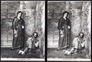 Zwei Bettler, Venedig von Carlo Naya