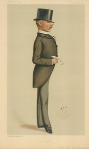 Oberst Edward J. Saunderson, irische Loyalität, 26. Februar 1887, Vanity Fair Karikatur von Carlo Pellegrini