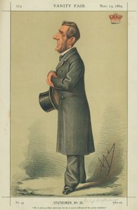 Earl of Shaftesbury, Er ist nicht wie andere Männer, denn er wird nie von Parteimotiven beeinflusst, 13. November 1869, Vanity Fair Karikatur von Carlo Pellegrini