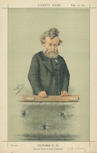 Mr. George Hammond Whalley, der große Gläubige des Katholizismus, 18. Februar 1871, Vanity Fair Karikatur von Carlo Pellegrini