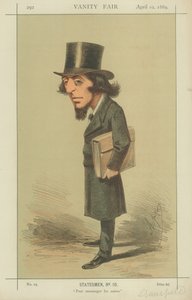 Rt Hon James Stansfeld, Pour encourager les autres, 10. April 1869, Vanity Fair Karikatur von Carlo Pellegrini