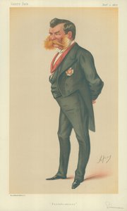 Sir John Lintorn Arabin Simmons, Befestigungen, 1. Dezember 1877, Vanity Fair Karikatur von Carlo Pellegrini