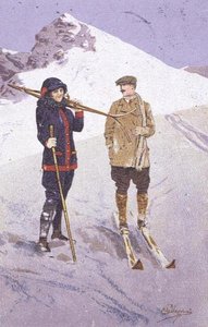 Skifahrer in Adelboden