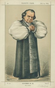Der Bischof von Oxford, Kein Raufbold, 24. Juli 1869, Vanity Fair Karikatur von Carlo Pellegrini