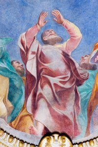 Herabkunft des Heiligen Geistes auf die zwölf Apostel (Detail), ca. 1575 von Carlo Urbino