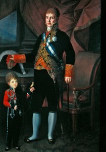Porträt von Graf Torrejon und seinem Sohn von Carlos Blanco