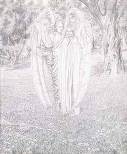 Zwei Engel, 1904 von Carlos Schwabe