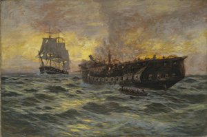 Gefechte zwischen der US-Fregatte Constitution und der H.M.S. Java, 1897