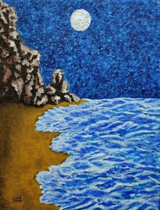 Strand im Mondlicht von Carol Sousa Cuello