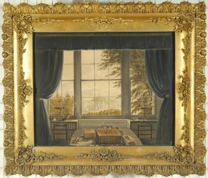 Südliches Fenster des Arbeitszimmers von Greta Hall, 1841 von Caroline Bowles