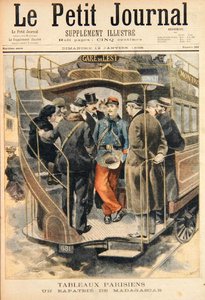 Ein repatriierter Soldat aus Madagaskar, graviert von Fortune-Louis Meaulle, Illustration aus Le Petit Journal