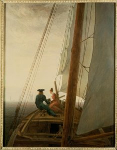 Auf dem Segler von Caspar David Friedrich
