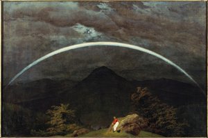 Gebirgslandschaft mit Regenbogen von Caspar David Friedrich