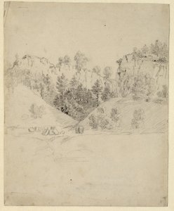 Landschaft mit einem Steinbruch
