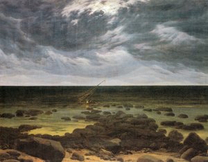 Meeresküste bei Mondschein von Caspar David Friedrich