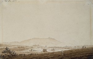 Landschaft in Böhmen mit Blick auf den Jeschken, 1803