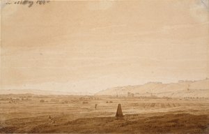 Landschaft mit einem Obelisken, 1803 von Caspar David Friedrich
