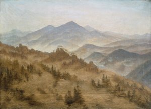 Landschaft mit dem Rosenberg in den Böhmischen Bergen von Caspar David Friedrich