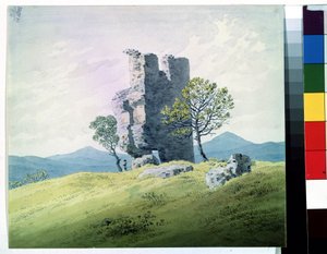 Die Ruinen des Schlosses von Teplice in der Tschechischen Republik von Caspar David Friedrich