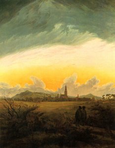 Neubrandenburg (Neubrandenburg im Morgennebel) von Caspar David Friedrich