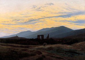 Ruinen der Eldena-Abtei im Riesengebirge, ca. 1834 von Caspar David Friedrich