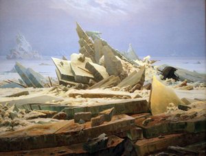 Das Eismeer (Die gescheiterte Hoffnung) von Caspar David Friedrich