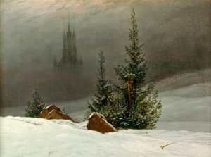 Winterlandschaft mit Kirche von Caspar David Friedrich
