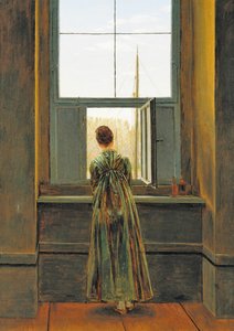 Frau am Fenster von Caspar David Friedrich