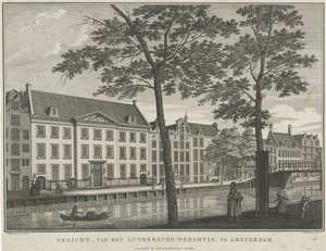 Ansicht des Lutherischen Waisenhauses in Amsterdam von Caspar Jacobsz. Philips