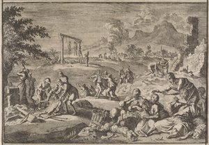 Hungersnot in Deutschland, 1637 von Caspar Luyken (attributed to)