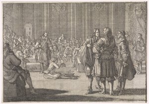 Das englische Reichssiegel wird im Oberhaus zerschlagen, 1646 von Caspar Luyken (attributed to)