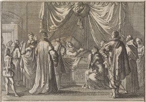 Sterfbed van Maria de Medici, 1642 von Caspar Luyken (attributed to)