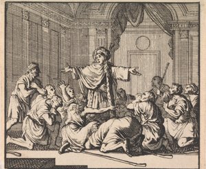 Joseph gibt sich seinen Brüdern zu erkennen von Caspar Luyken