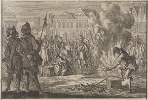 Militärgericht auf dem Marktplatz von Prag, 1642