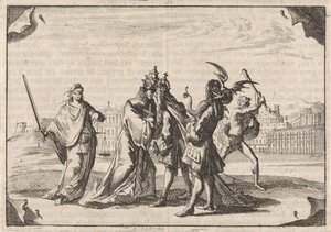 Spotprent über den Streit zwischen Ludwig XIV und Papst Innozenz XI, 1687
