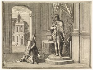 Weise Frau aus Tekoa im Gespräch mit David von Caspar Luyken