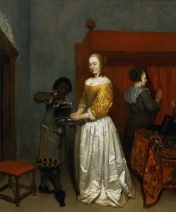 Eine Dame wäscht ihre Hände, 1657