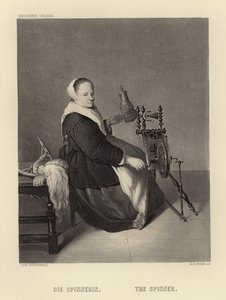 Die Spinnerin von Caspar Netscher