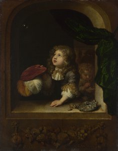 Zwei Jungen, die Seifenblasen machen, ca. 1670